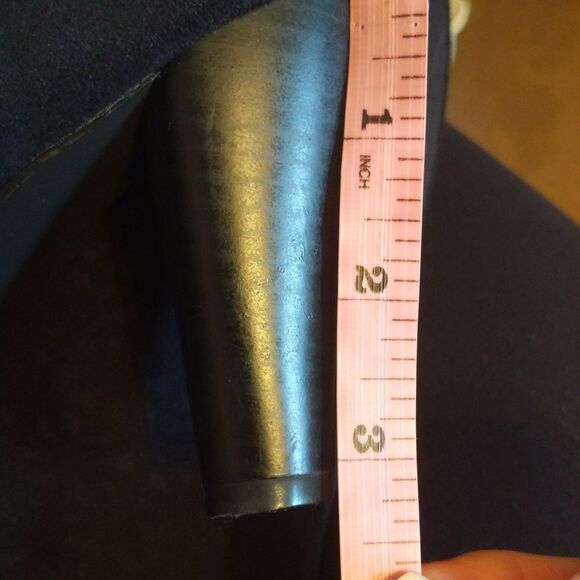 Venus pull-on black suede boots, side zip, over the knee option, 3" heel - Picture 5 of 5